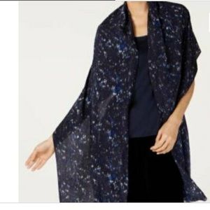 Eileen Fisher Evening Silk Scarf Royal Blue